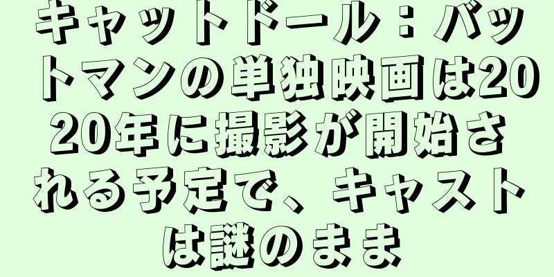 キャットドール：バットマンの単独映画は2020年に撮影が開始される予定で、キャストは謎のまま
