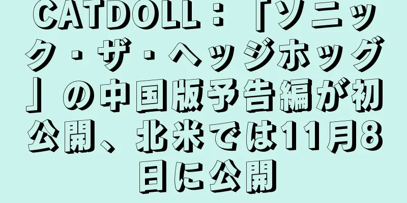 CATDOLL：「ソニック・ザ・ヘッジホッグ」の中国版予告編が初公開、北米では11月8日に公開