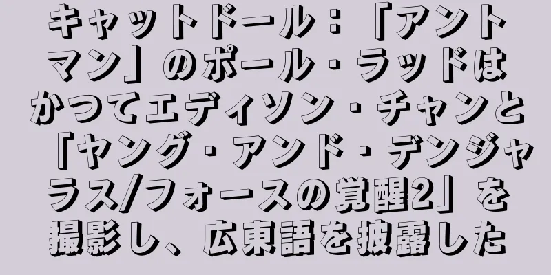 キャットドール：「アントマン」のポール・ラッドはかつてエディソン・チャンと「ヤング・アンド・デンジャラス/フォースの覚醒2」を撮影し、広東語を披露した