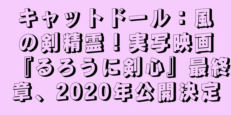 キャットドール：風の剣精霊！実写映画『るろうに剣心』最終章、2020年公開決定