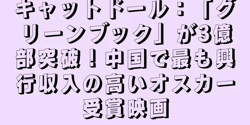 キャットドール：「グリーンブック」が3億部突破！中国で最も興行収入の高いオスカー受賞映画
