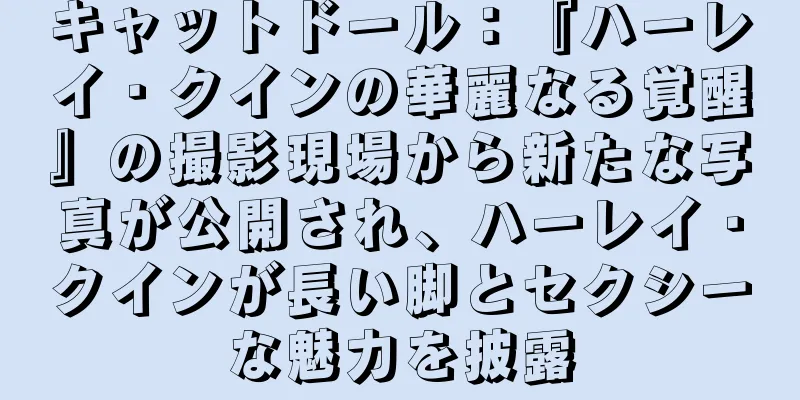 キャットドール：『ハーレイ・クインの華麗なる覚醒』の撮影現場から新たな写真が公開され、ハーレイ・クインが長い脚とセクシーな魅力を披露