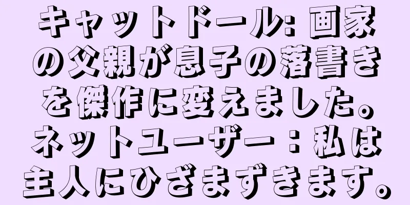 キャットドール: 画家の父親が息子の落書きを傑作に変えました。ネットユーザー：私は主人にひざまずきます。