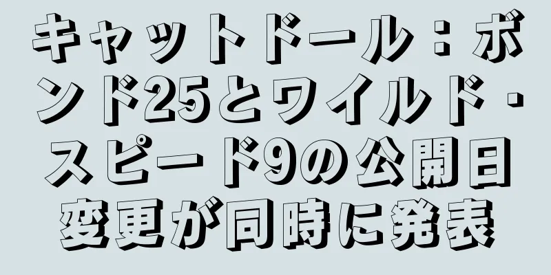キャットドール：ボンド25とワイルド・スピード9の公開日変更が同時に発表