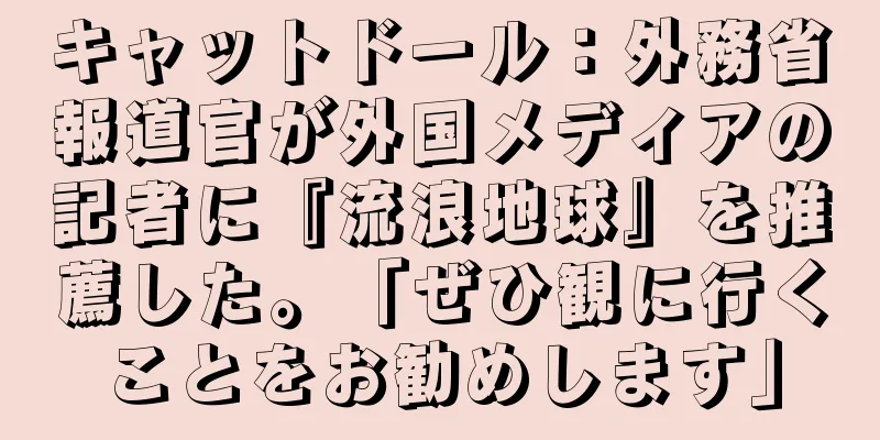 キャットドール：外務省報道官が外国メディアの記者に『流浪地球』を推薦した。「ぜひ観に行くことをお勧めします」