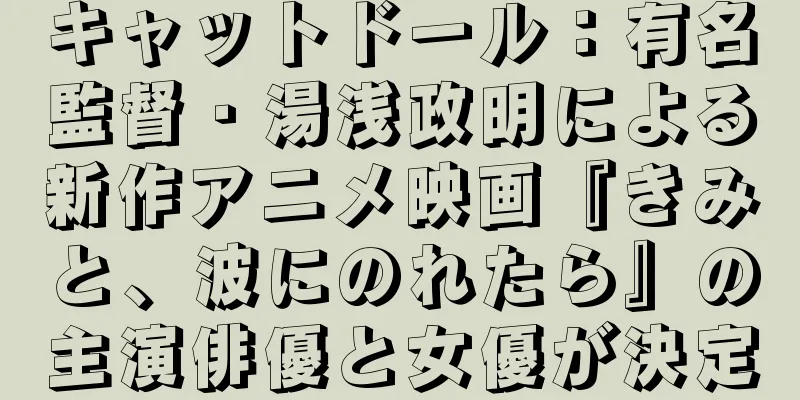 キャットドール：有名監督・湯浅政明による新作アニメ映画『きみと、波にのれたら』の主演俳優と女優が決定
