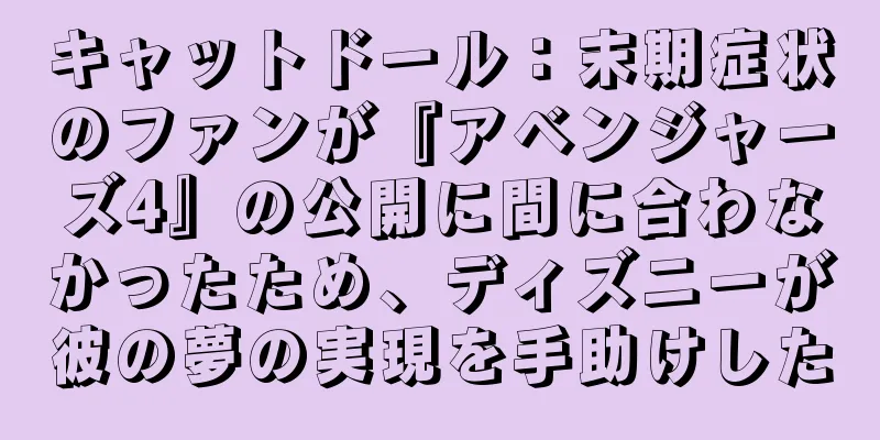 キャットドール：末期症状のファンが『アベンジャーズ4』の公開に間に合わなかったため、ディズニーが彼の夢の実現を手助けした