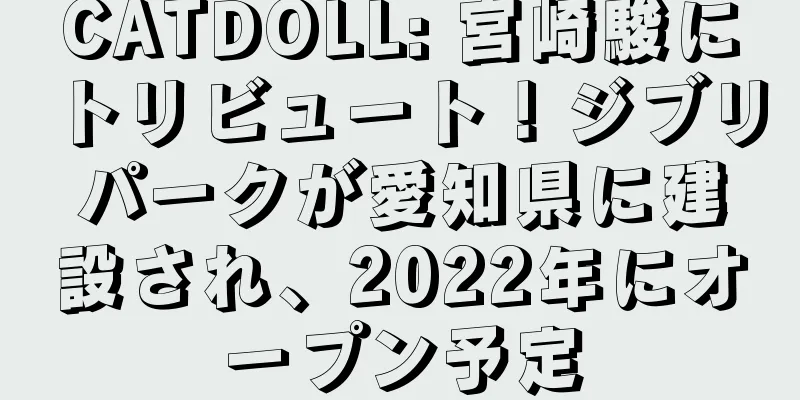 CATDOLL: 宮崎駿にトリビュート！ジブリパークが愛知県に建設され、2022年にオープン予定