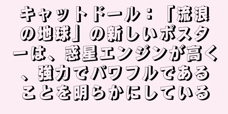 キャットドール：「流浪の地球」の新しいポスターは、惑星エンジンが高く、強力でパワフルであることを明らかにしている