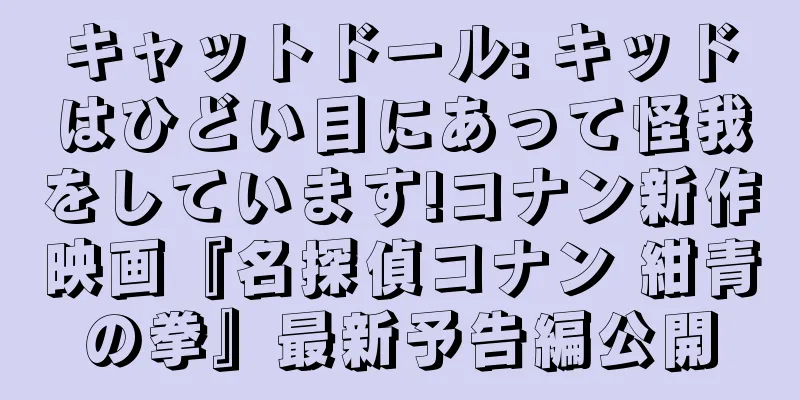 キャットドール: キッドはひどい目にあって怪我をしています!コナン新作映画『名探偵コナン 紺青の拳』最新予告編公開