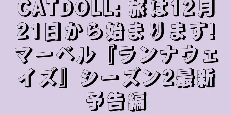 CATDOLL: 旅は12月21日から始まります!マーベル『ランナウェイズ』シーズン2最新予告編