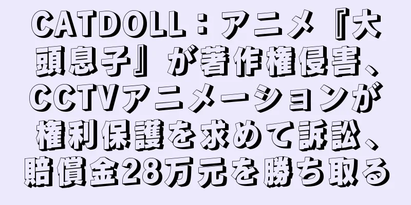 CATDOLL：アニメ『大頭息子』が著作権侵害、CCTVアニメーションが権利保護を求めて訴訟、賠償金28万元を勝ち取る