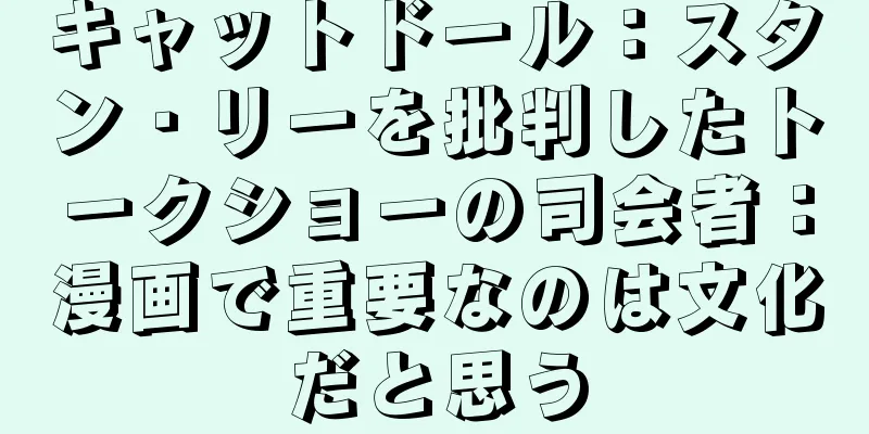 キャットドール：スタン・リーを批判したトークショーの司会者：漫画で重要なのは文化だと思う