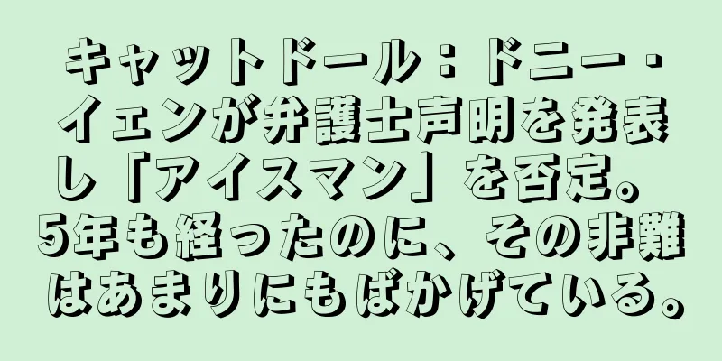 キャットドール：ドニー・イェンが弁護士声明を発表し「アイスマン」を否定。 5年も経ったのに、その非難はあまりにもばかげている。