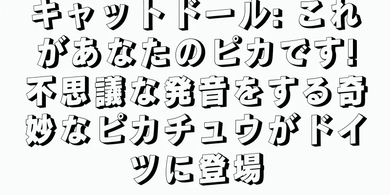キャットドール: これがあなたのピカです!不思議な発音をする奇妙なピカチュウがドイツに登場