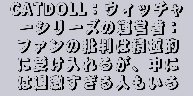 CATDOLL：ウィッチャーシリーズの運営者：ファンの批判は積極的に受け入れるが、中には過激すぎる人もいる
