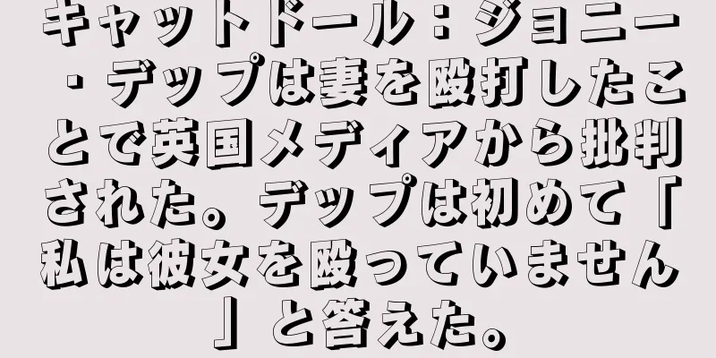 キャットドール：ジョニー・デップは妻を殴打したことで英国メディアから批判された。デップは初めて「私は彼女を殴っていません」と答えた。