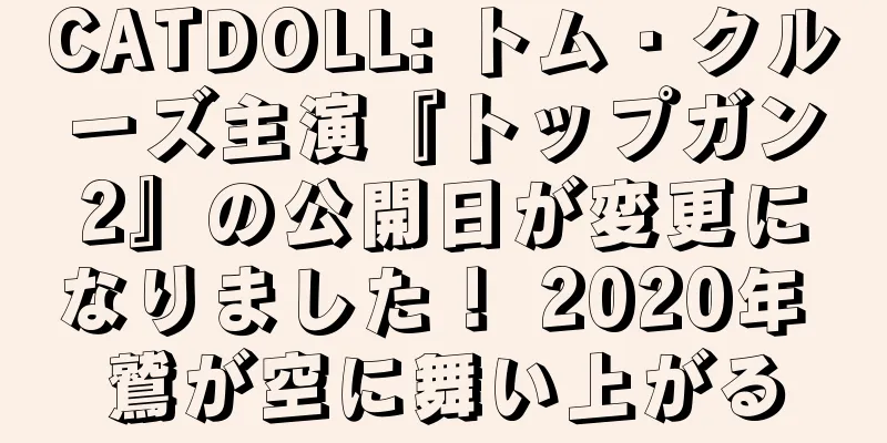 CATDOLL: トム・クルーズ主演『トップガン2』の公開日が変更になりました！ 2020年 鷲が空に舞い上がる