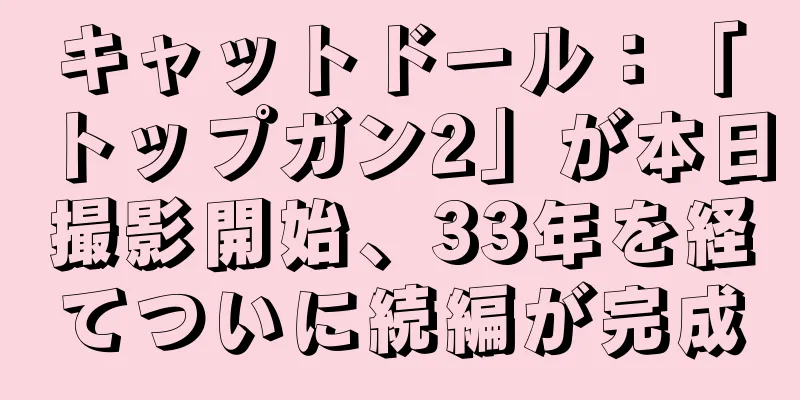キャットドール：「トップガン2」が本日撮影開始、33年を経てついに続編が完成