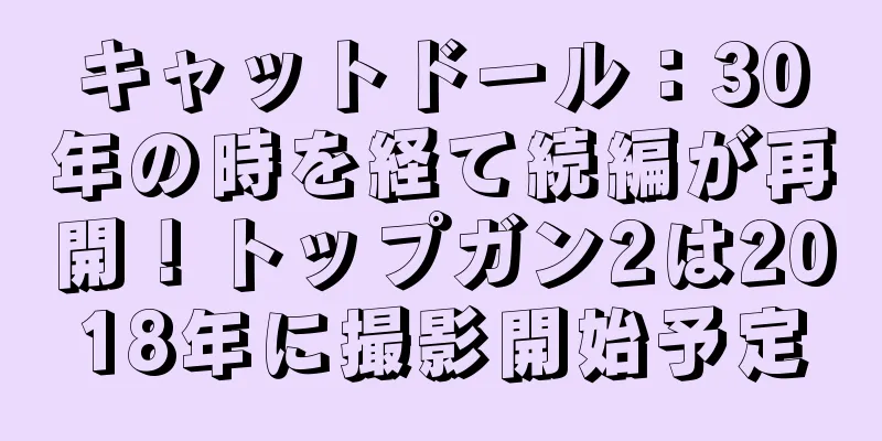 キャットドール：30年の時を経て続編が再開！トップガン2は2018年に撮影開始予定