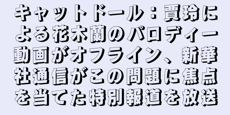 キャットドール：賈玲による花木蘭のパロディー動画がオフライン、新華社通信がこの問題に焦点を当てた特別報道を放送
